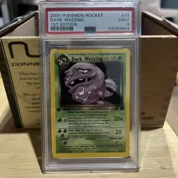 Dark Weezing PSA 9 Pokemon Rocket 1st Edition 2000 #31 - Image 1
