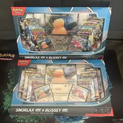 Pokemon Lot Of 2 Snorlax Ex & Blissey Ex Special Collection Box (NEW & SEALED) - Image 1