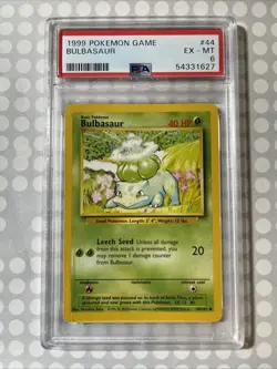 1999 Pokemon Game Bulbasaur PSA 6 Ex-MT - Image 1