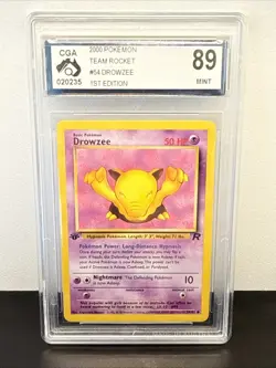 Pokemon TCG Team Rocket 1st Edition Drowzee 54/82 CGA 89 - Image 1