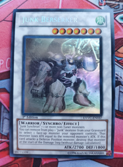 Yugioh! LP Junk Berserker - EXVC-EN037 - Ghost Rare - 1st Edition Lightly Played - Image 1