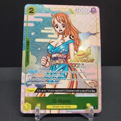 One Piece TCG O-Nami Nami OP06-101 25-26 Championship Promo Stamped 2025 Gold NM - Image 1