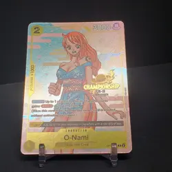 One Piece TCG O-Nami Nami OP06-101 25-26 Championship Promo Stamped 2025 Gold NM - Image 5