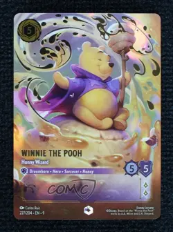2025 Disney Lorcana Fabled 9 Foil Winnie the Pooh - Hunny Wizard Enchanted #227 - Image 1