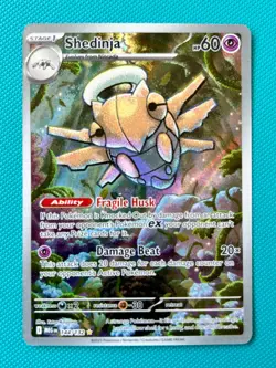 Shedinja 144/132 Illustration Rare Holo Card - Mega Evolution Pokemon Near Mint - Image 1