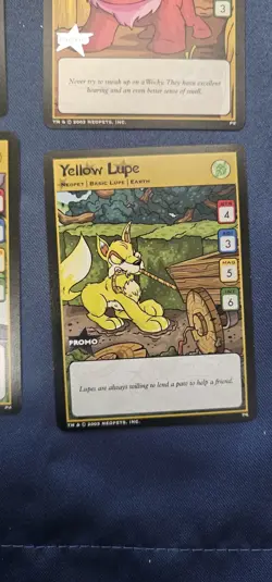 Neopets Promo Card Lot (4) – Red Wocky, Red Kacheek, Blue Grarrl, Yellow Lupe – - Image 5