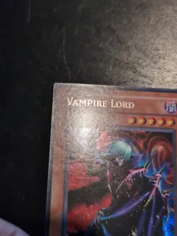 Yu-Gi-Oh! SECRET RARE HOLO CARD VAMPIRE LORD DCR-000 1996 VINTAGE PRINT VLP - Image 4