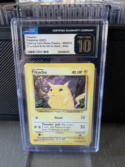2023 Pikachu 008/034 Trading Card Game Classic Holo PRISTINE 10 - Image 1