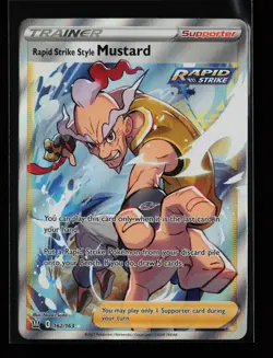 Rapid Strike Style Mustard (Full Art) 162/163 Battle Styles Pokemon Card - Image 1