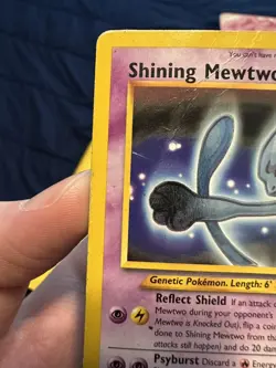 Pokemon Neo Destiny Unlimited Shining Mewtwo Card 109/105 Damaged Condition - Image 3