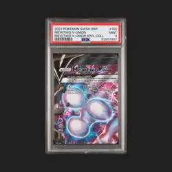 Pokemon Mewtwo V-Union SWSH159 Promo Holo Sword & Shield PSA 9 Card 2021 - Image 1