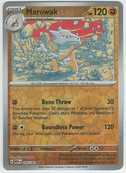Marowak Scarlet & Violet 151 #105 Reverse Holo Rare Pokemon Card 2023 SV151 - Image 1