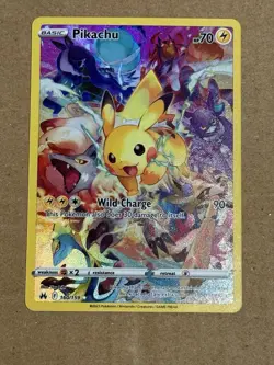 Pokemon Pikachu 160/159 Crown Zenith Secret Rare Full Art Holo Basic Card 2023 - Image 1