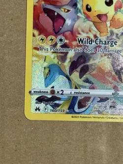 Pokemon Pikachu 160/159 Crown Zenith Secret Rare Full Art Holo Basic Card 2023 - Image 5