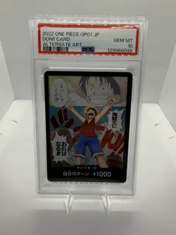 2022 One Piece OP01 JP DON!! CARD ALTERNATE ART PSA GEM MT 10 - Image 1
