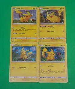 Pokemon Alternate Art Pikachu Holographic Cards Lot Of 4 NM Condition Nice! - Image 1
