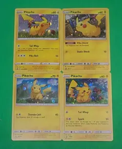Pokemon Alternate Art Pikachu Holographic Cards Lot Of 4 NM Condition Nice! - Image 2