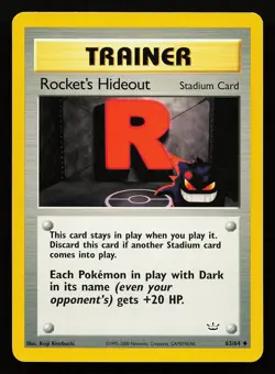 Rocket's Hideout 63/64 Uncommon Neo Revelation Pokemon Card - Image 1