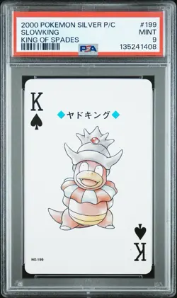 Slowking ~ 2000 Pokemon Japanese Silver Playing Card King of Spades #199 PSA 9 - Image 1