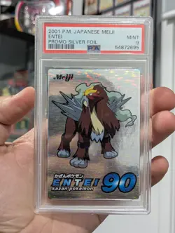 Pokemon Card 2001 PSA 9 ENTEI Holo Foil Japanese SILVER Meiji Promo POP 51 - Image 2