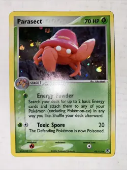 Pokemon Card - Parasect EX FireRed & LeafGreen 43/112 Reverse HOLO Vintage - Image 1
