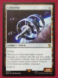 Magic The Gathering DOCTOR WHO CYBERSHIP artifact card MTG - Image 1