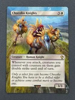 Chocobo Knights MTG Final Fantasy Commander Hand Painted Full Altered Art Jeckho - Image 1