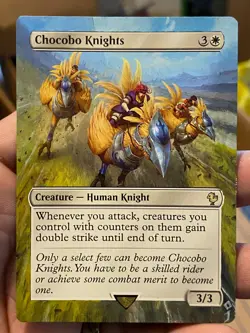 Chocobo Knights MTG Final Fantasy Commander Hand Painted Full Altered Art Jeckho - Image 2