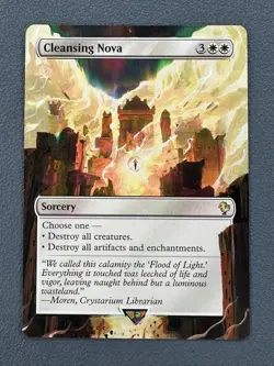 Cleansing Nova 235 MTG Final Fantasy Commander Hand Painted Extended Altered Art - Image 1