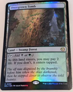 Overgrown Tomb FOIL #266 (NM) Lorwyn Eclipsed ECL MTG Magic The Gathering - Image 1