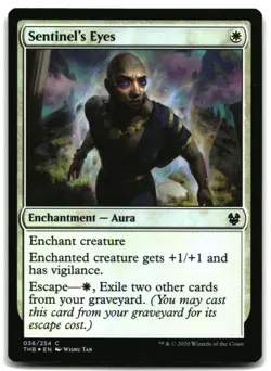 MTG Sentinel's Eyes FOIL C Theros Beyond Death 36 LP - Image 1