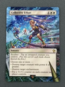 Collective Effort MTG Final Fantasy Commander Hand Painted Extended Altered Art - Image 1