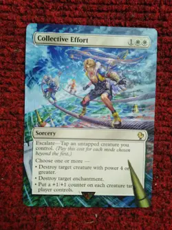 Collective Effort MTG Final Fantasy Commander Hand Painted Extended Altered Art - Image 2