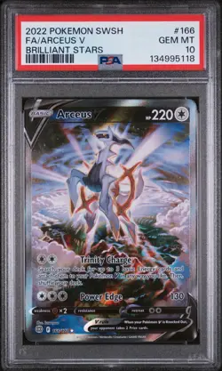 2022 Pokemon SWSH Brilliant Stars Arceus V #166/172 PSA 10 - Image 1