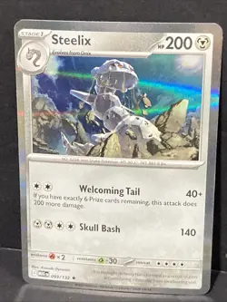 Steelix Pokemon ME01 Mega Evolution Reverse Holo 093/132 TCG Foil - Image 1