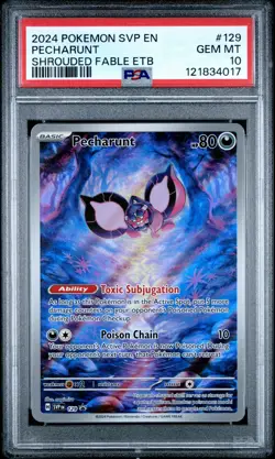 2024 POKEMON SVP EN-SV BLACK STAR PROMO #129 PECHARUNT PSA 10 - Image 1
