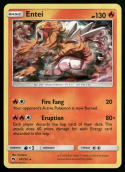 Entei - 47/214 (SM Lost Thunder) Deck Exclusives 047/214 Pokemon TCG - Image 1