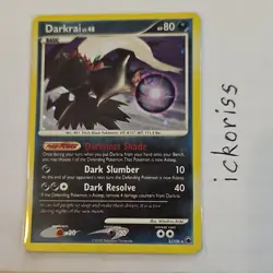 Pokemon Darkrai Holo Rare Basic Card Majestic Dawn 3/100 HP80 2008 - Image 1