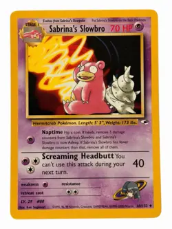 Sabrina's Slowbro - 60/132 Gym Heros 2000 - WOTC - Pokemon TCG - Image 1