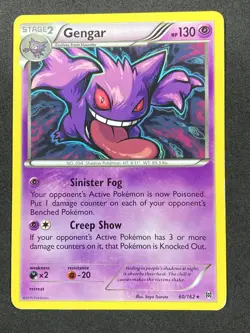 Pokemon TCG Gengar 60/162 Non-Holo Rare Card Breakthrough 2015 - HP - Image 1