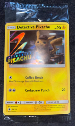 Pokemon TCG Detective Pikachu Black Star Promo Sealed Stamped SM190 Card NM-M - Image 1