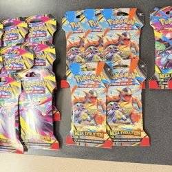 2025 Pokemon Mega Evolution Sleeved Booster Pack Sealed Pokemon Packs Lot X17 - Image 3