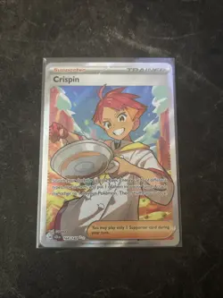 Pokemon TCG Trainer Crispin 164/142 Stellar Crown Ultra Rare Holo Card - Image 1
