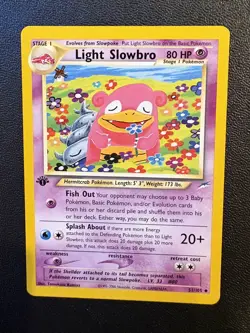 Pokemon Card - Light Slowbro Neo Destiny 51/105 Uncommon 1st Edition - Image 1