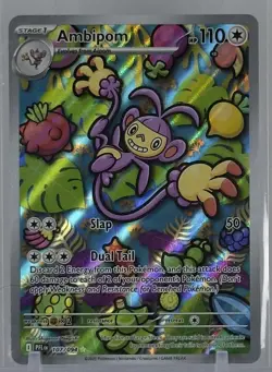 Ambipom 2025 Pokemon TCG #107/094 Phantasmal Flames Illustration Rare Holo - Image 1