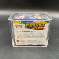 Pokemon TCG SWSH Evolving Skies Booster Box Sealed w/ Acrylic Case - Image 3