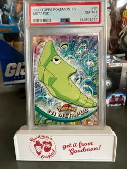 1999 Pokemon Topps - TV METAPOD #11 - PSA 8, Near Mint/Mint: Fresh Grade! - Image 1