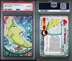 1999 Pokemon Topps - TV METAPOD #11 - PSA 8, Near Mint/Mint: Fresh Grade! - Image 5