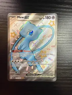 Pokemon TCG Mew EX 216/091 Paldean Fates Full Art Shiny Ultra Rare - Image 1