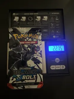 Heavy! 22.75g Pokemon TCG SV 10.5 Black Bolt Booster Pack Sealed! - Image 1